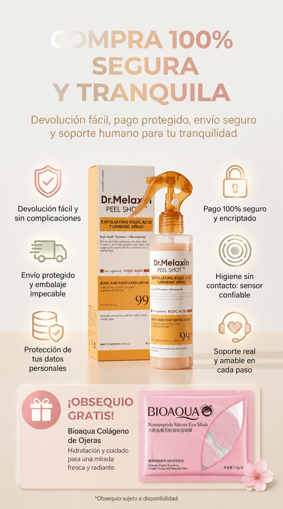 ✨ ¡ADIÓS MANCHAS Y PIEL OPACA! 🔥 DR Melaxin Exfoliante Corporal +OBSEQUIO GRATIS🎁