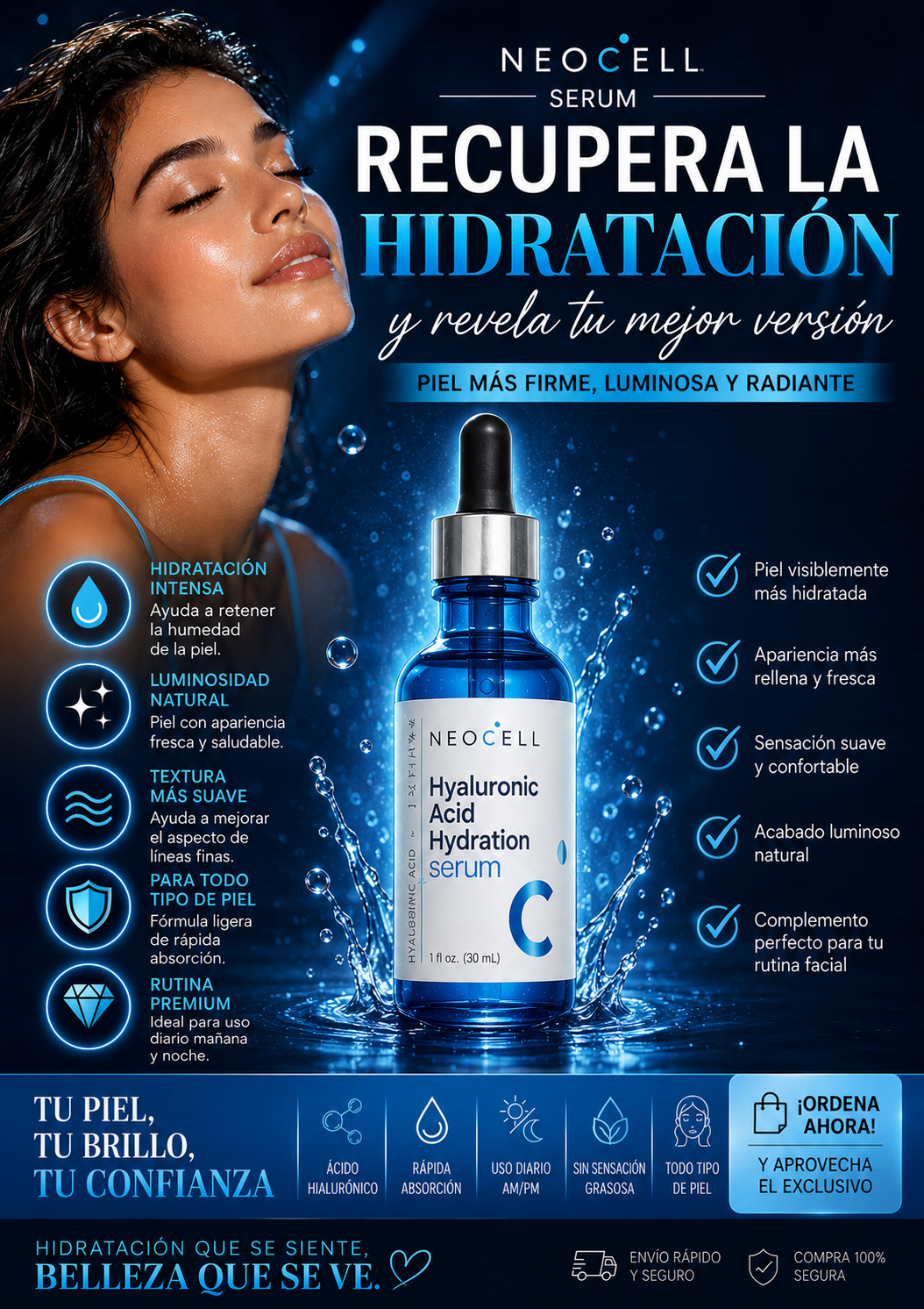 🔥 Piel Radiante en Cada Gota 💧 El Secreto de una Piel Perfecta 💙 El Sérum Viral que Todas Quieren