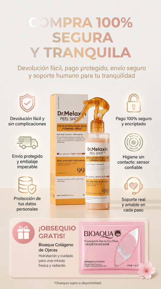 ✨ ¡ADIÓS MANCHAS Y PIEL OPACA! 🔥 DR Melaxin Exfoliante Corporal +OBSEQUIO GRATIS🎁